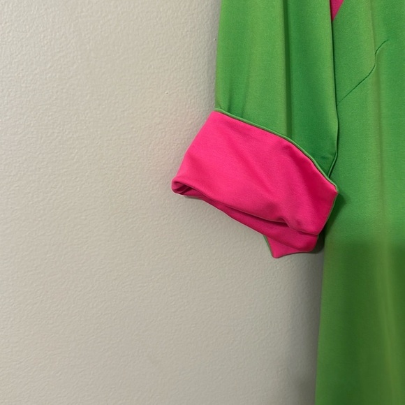 Gretchen Scott Designs Jersey Tee Topper
Green/Pink Sz Small Preppy Resortwear - Picture 3 of 8